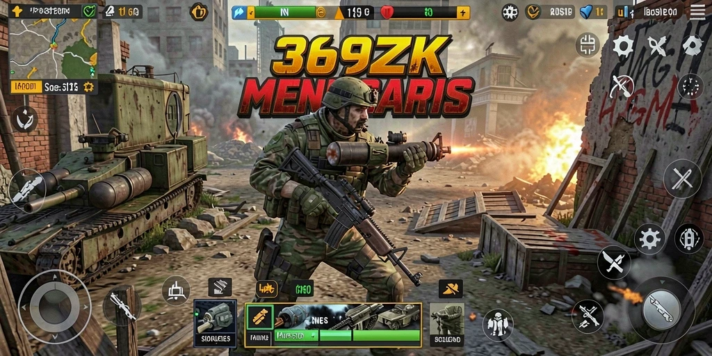 Screenshot menampilkan gameplay strategi yang intens.