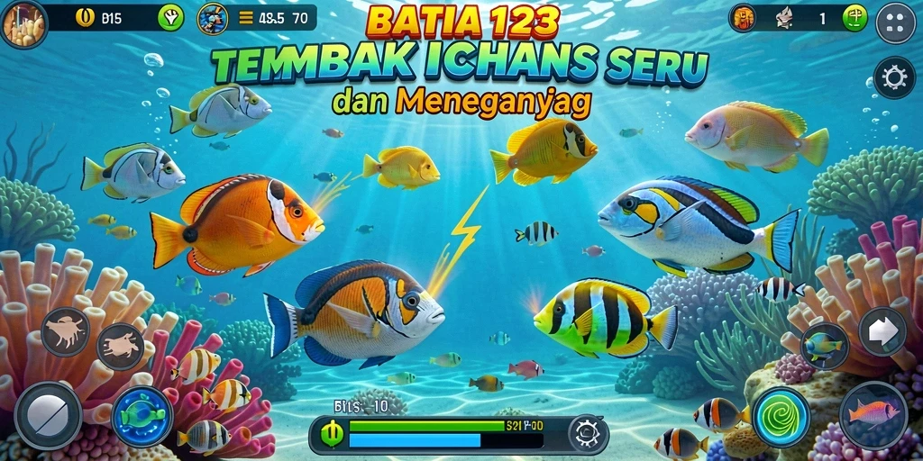 Screenshot gameplay BATA123 yang menampilkan aksi menembak ikan yang seru.