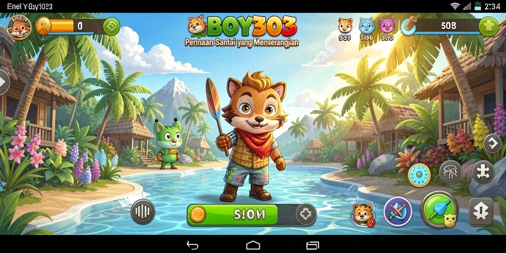 Tampilan gameplay BOY303 yang ceria dan menghibur.