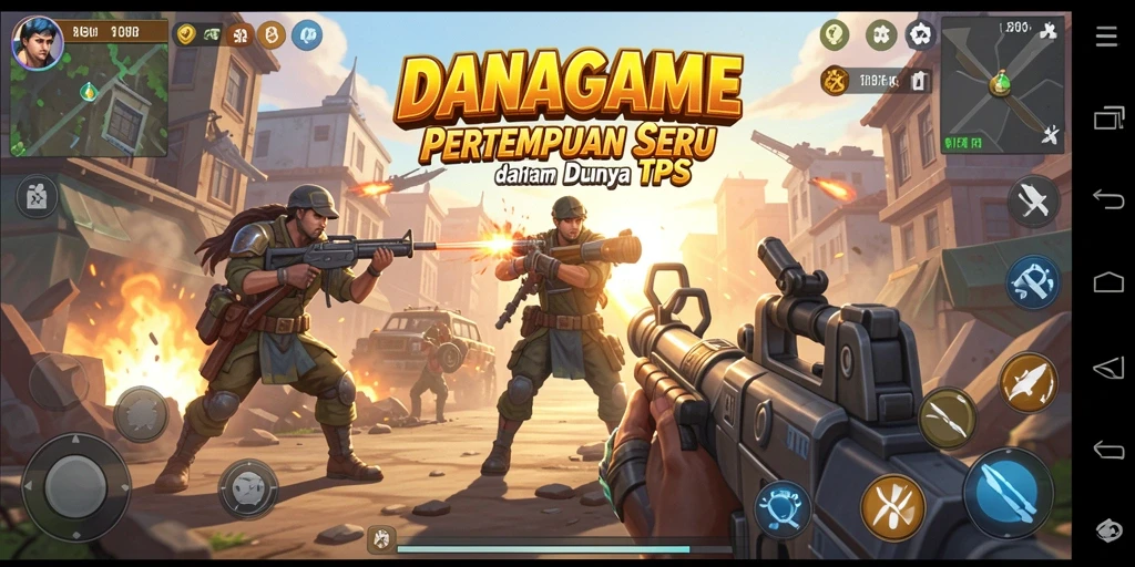 Tangkapan layar gameplay seru DANAGAME di medan pertempuran.