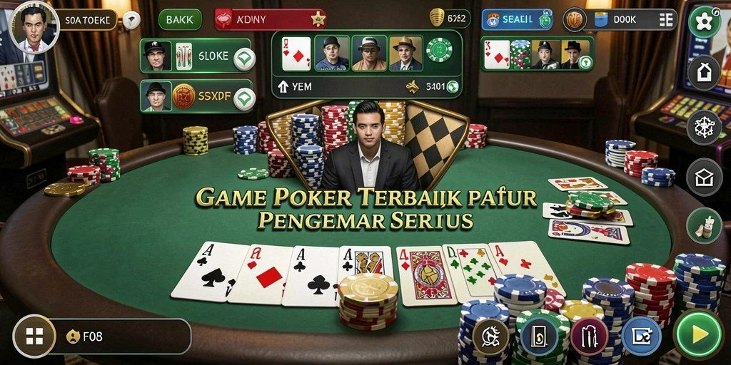 Tampilan gameplay seru dari permainan Poker F08 yang mengasyikkan.