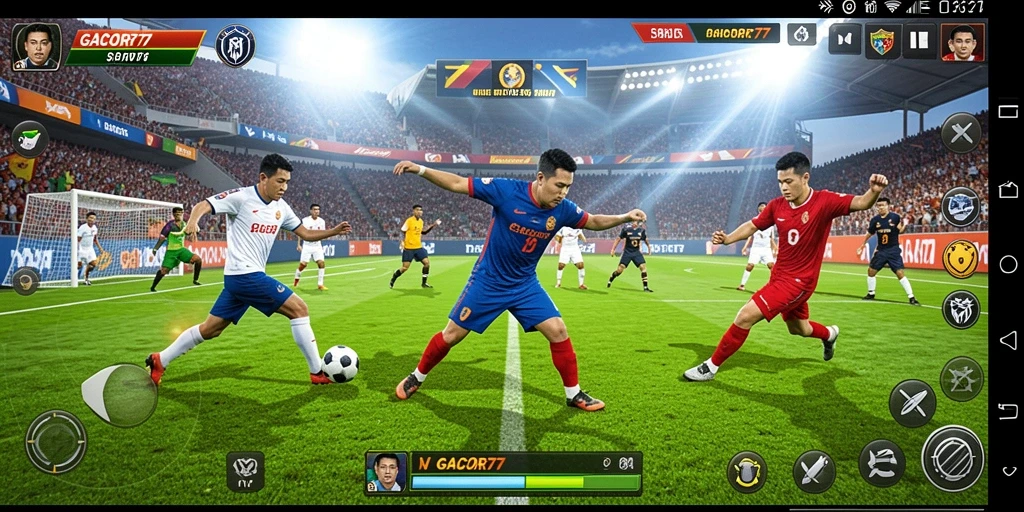Screenshot GACOR77 menampilkan gameplay olahraga dengan grafis memukau.