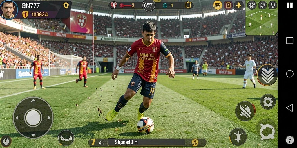 Screenshot gameplay GN777 dengan aksi seru di lapangan.