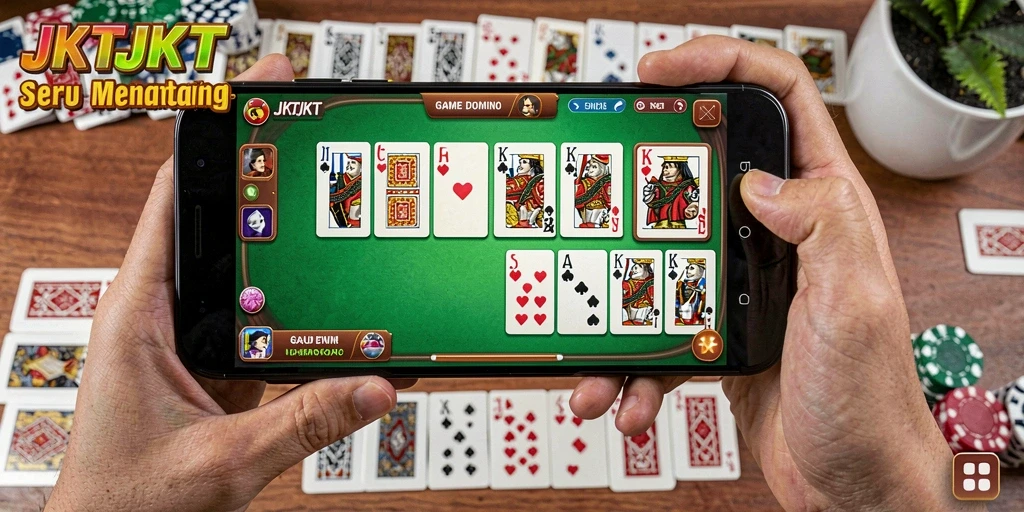 Tampilan gameplay Domino yang seru dan interaktif.