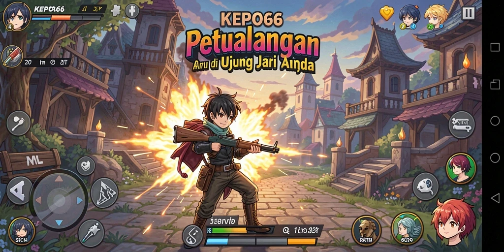 Tampilan gameplay yang menakjubkan dari KEPO66 dengan karakter anime yang ikonik.
