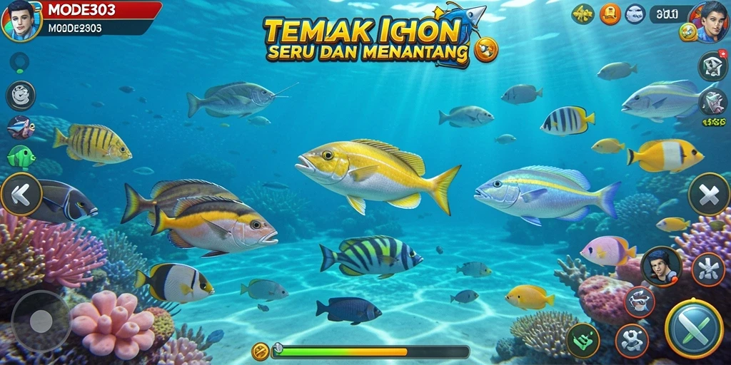 Gameplay menembak ikan yang seru dan grafik yang memukau.