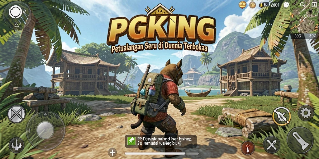 Tampilan gameplay seru dalam dunia terbuka PGKING.