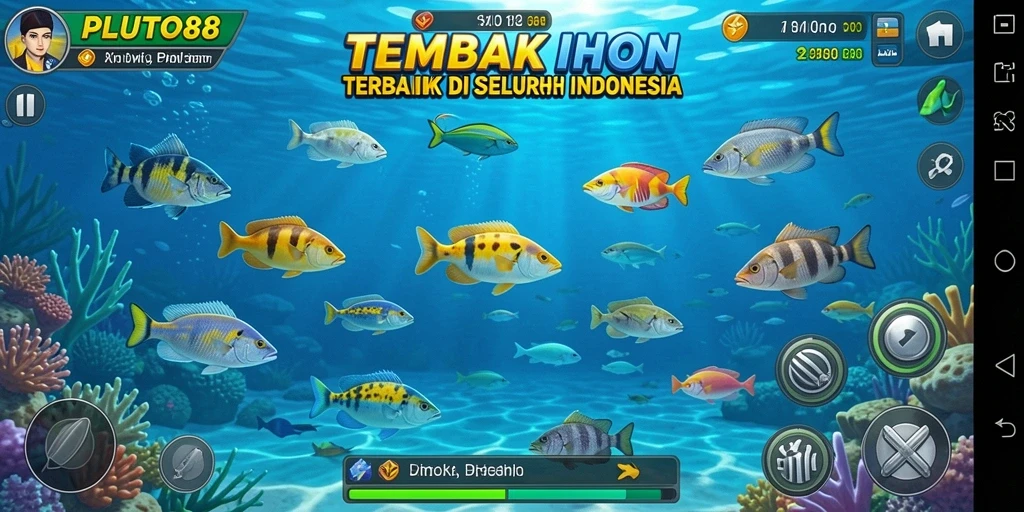 Tampilan gameplay Tembak Ikan yang seru dan interaktif.