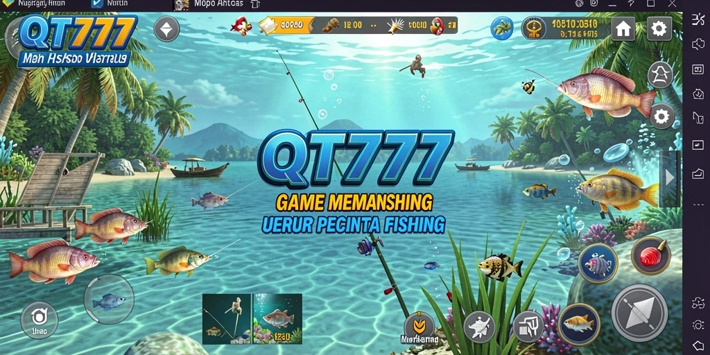 Screenshot menunjukkan gameplay memancing yang seru dan grafik yang memukau.