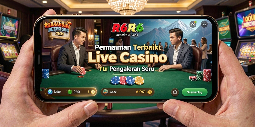 Tampilan gameplay R6R6 yang menarik dalam suasana Live Casino.