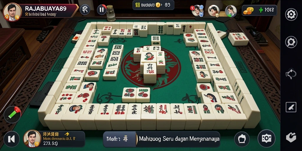 Tampilan gameplay Mahjong yang menarik dan penuh strategi.