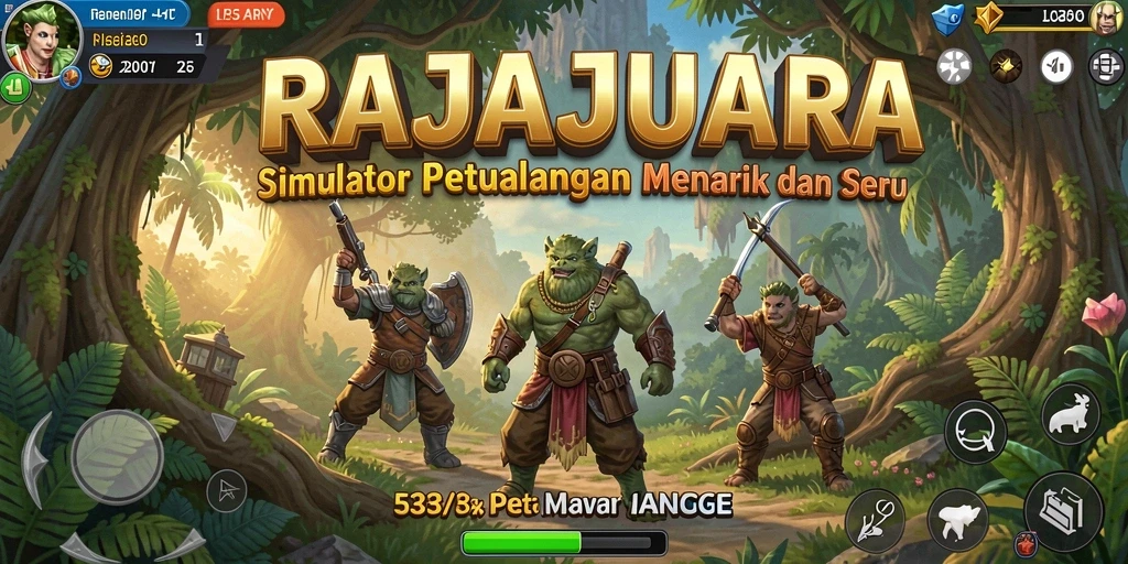 Tampilan gameplay menarik dari RAJAJUARA yang menampilkan karakter beraksi.