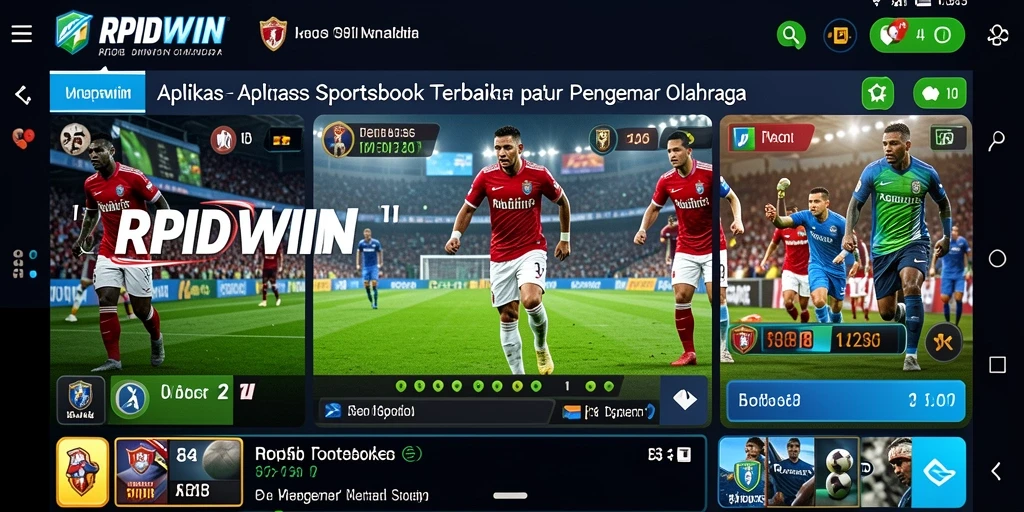 Tampilan dinamis saat bermain RPIDWIN dalam taruhan olahraga.