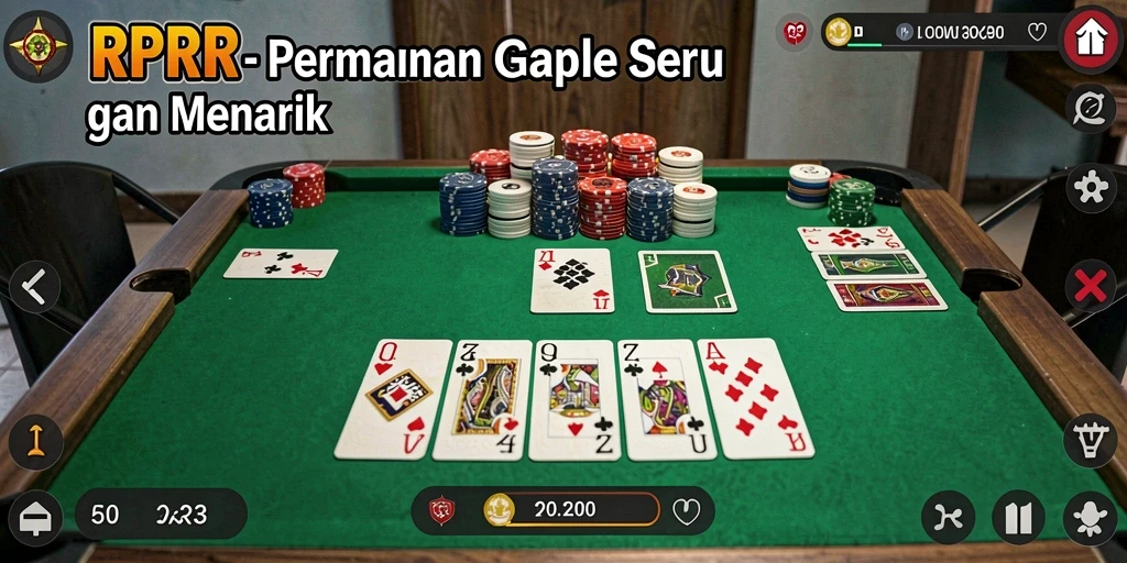 Tampilan gameplay RPRR yang menarik saat bermain Gaple.