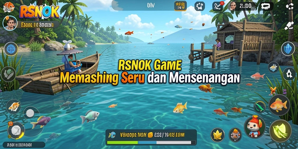 Tampilan gameplay memancing yang seru di RSNOK.