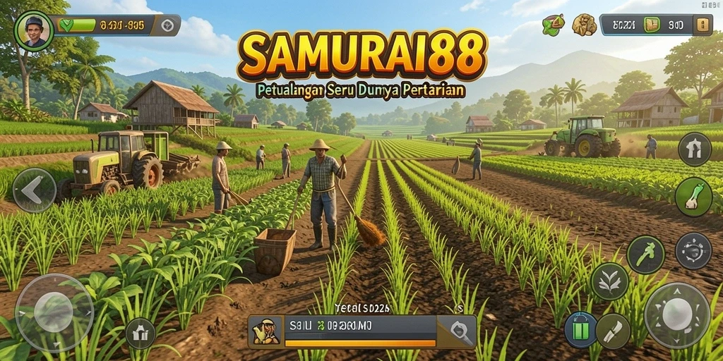 Tangkapan layar menampilkan pengalaman bermain pertanian yang seru di SAMURAI88.