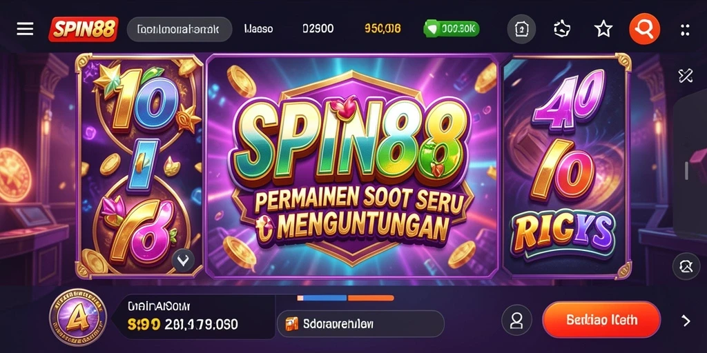 Screenshot gameplay yang menarik dari SPIN88 dengan tampilan mesin slot yang memukau.