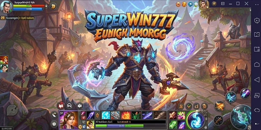 Tampilan gameplay epik dalam dunia MMORPG SUPERWIN777.