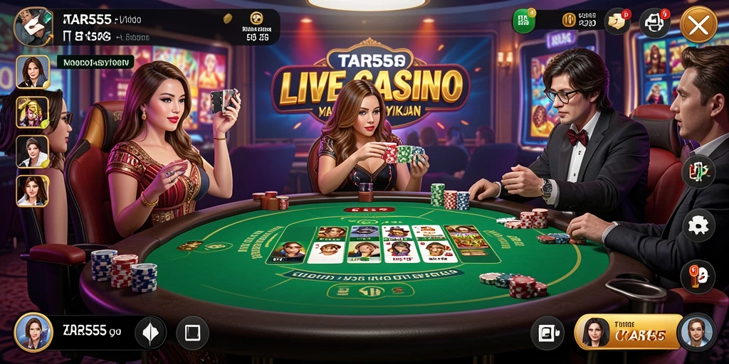 Gameplay menarik dari TAR555 dalam suasana Live Casino.