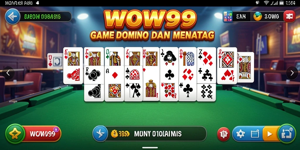 Screenshot gameplay WOW99 menampilkan strategi dan keseruan permainan Domino.