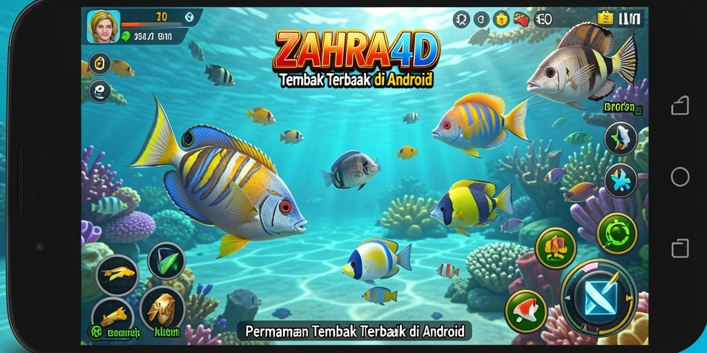 Screenshot gameplay Tembak Ikan ZAHRA4D yang seru dan menarik.